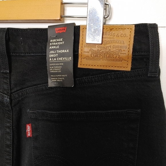 LEVI'S Ribcage straight studded ankle jeans 31 - Picture 8 of 12